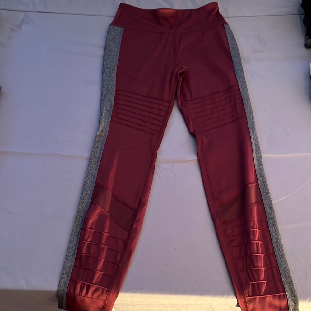 Maroon and Gray Leggings